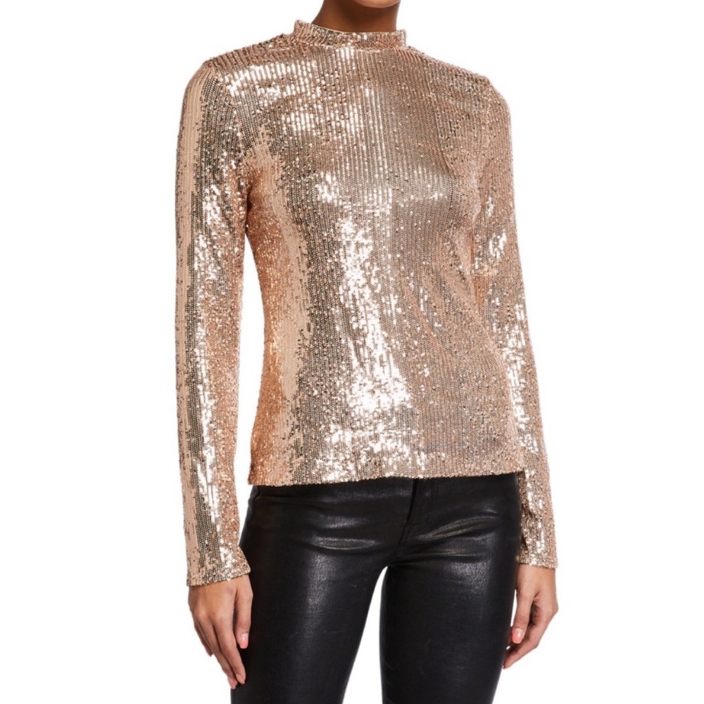 Endless rose sequin rose gold top